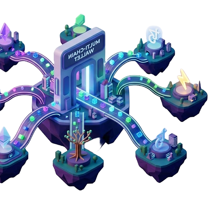 Multi-chain wallet solution visual